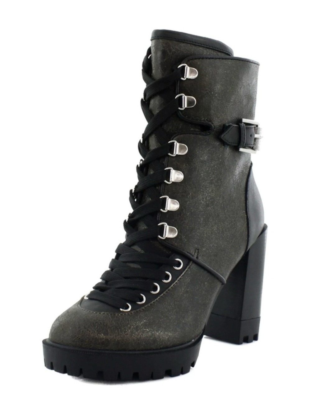 Steve Madden Woman’s Londra Boots, Distressed, Size 6, 4” heel